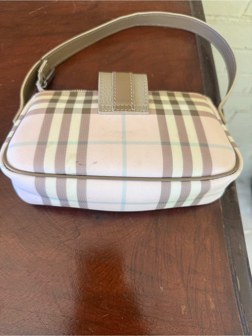 Burberry Classic Plaid Shoulder Bag in Beige (Tan) and Candy Pink - Picture 4 of 4
